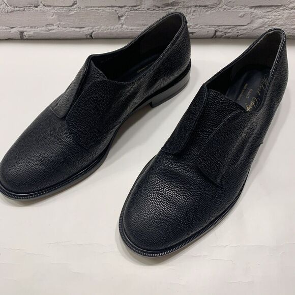 ROBERT CLERGERIE Women’s Black Slip on Leather Loafer Shoe 36.5 Made In France - Picture 7 of 16